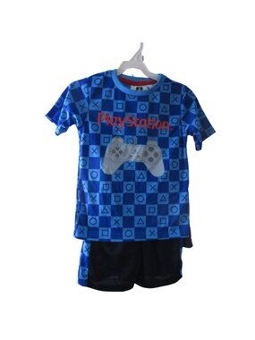 Sony Playstation Logo 3 Piece Set Child 5/6 Shirt Tank Top Shorts Isaac Morris